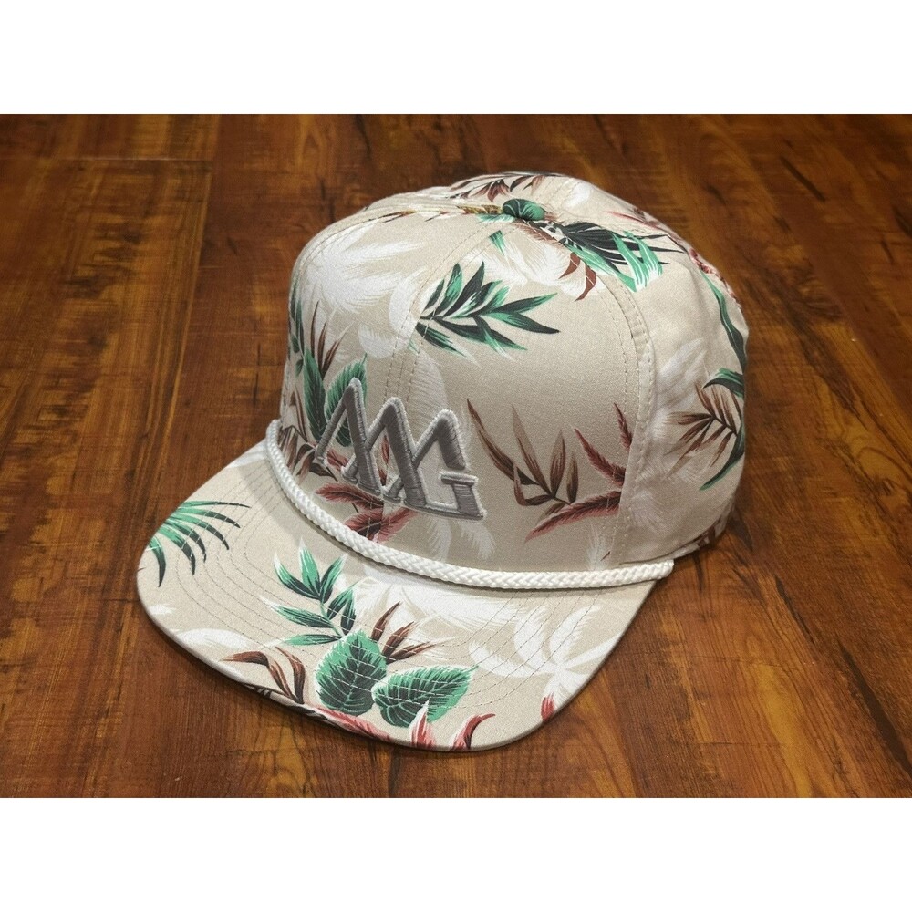 MATTE GREY Aloha Hawaiian Tropical Cap Adjustable Strapback Rope Golf Hat - New!